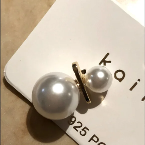 Multifunction Faux Pearl Earrings - Picture 4 of 7